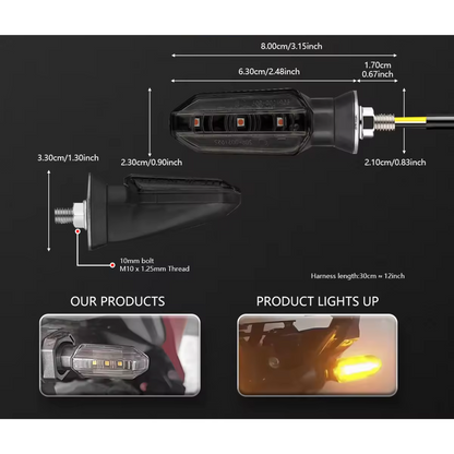 Motorcycle LED Indicators Set: Custom/ Universal (10MM)
