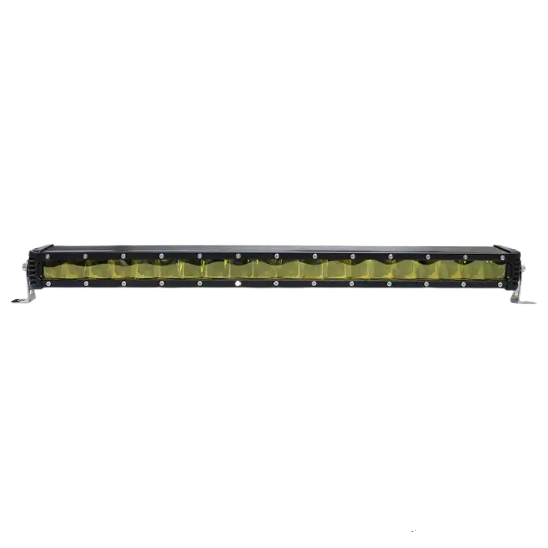 Auto Single Row Yellow LED Light Bar: 20-Inch (200W)