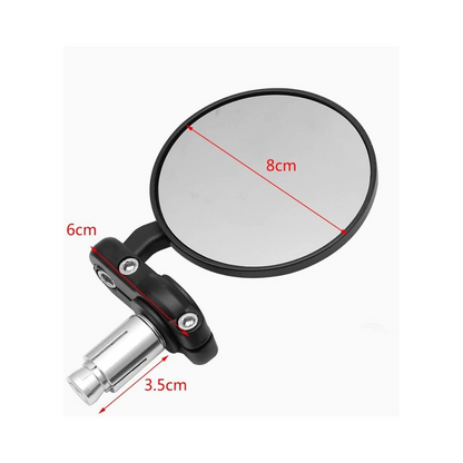 MC Round Bar End Mirror Set (22mm)