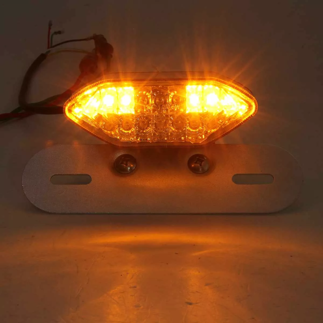 Motorcycle LED Taillight - Number Plate Holder, Indicators and Brake Light