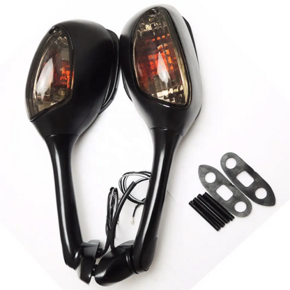 Mirror with LED Indicator Set (Smoke): Suzuki GSX-R600/ 750/ 1000
