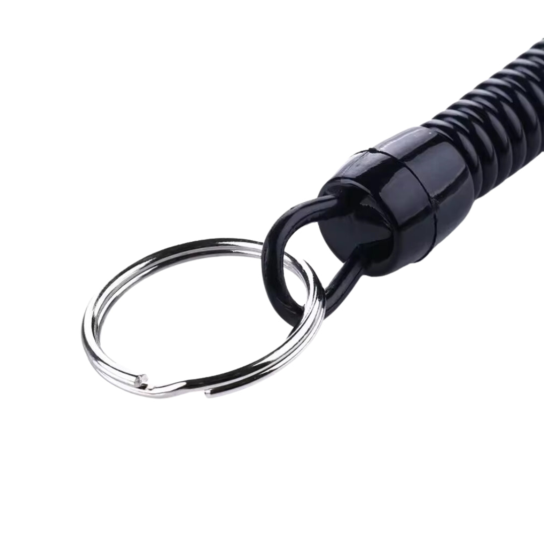 Spring Elastic Rope Keychain & Carabiner - 6 Piece