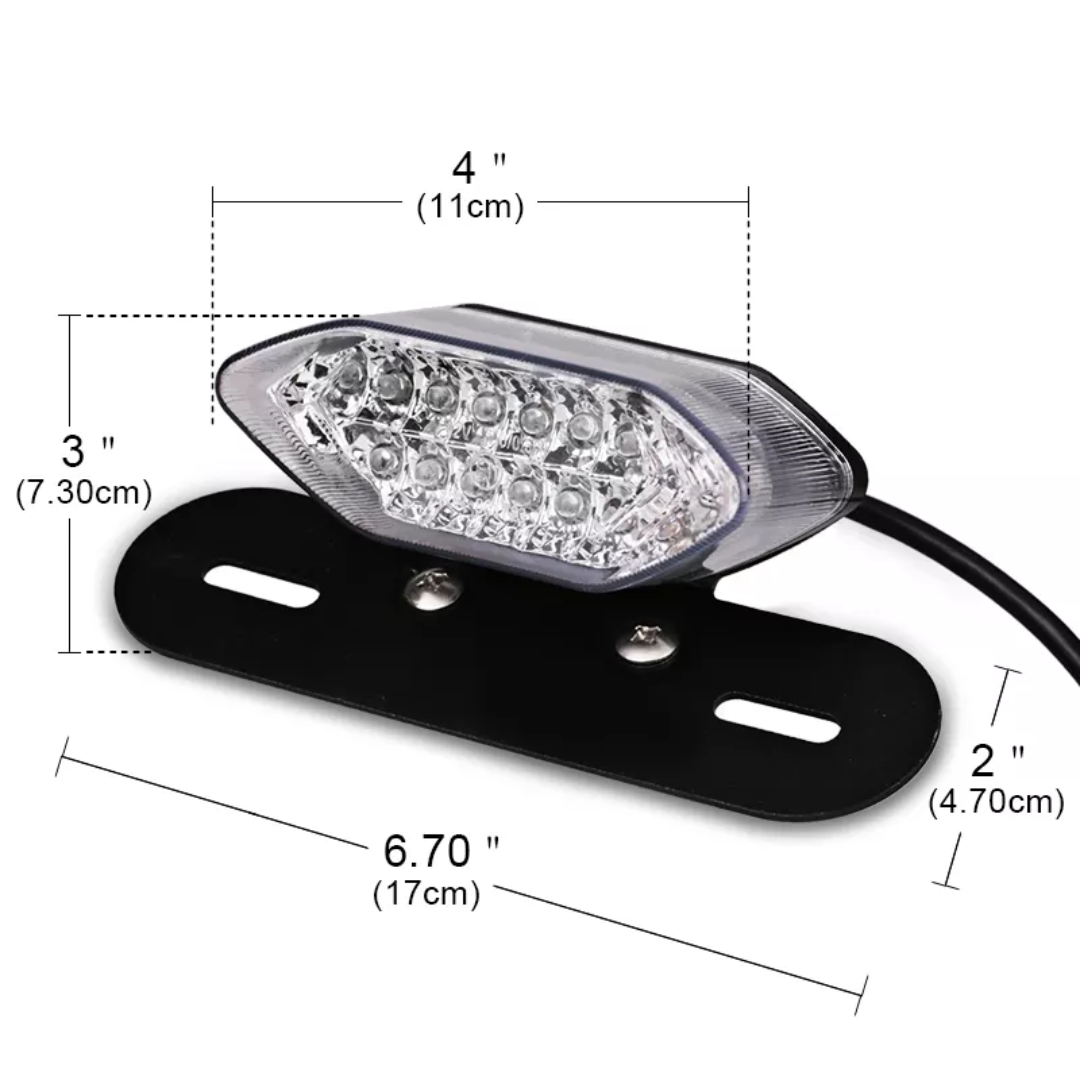 Motorcycle LED Taillight - Number Plate Holder, Indicators and Brake Light