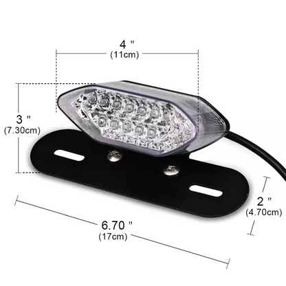 Motorcycle LED Taillight - Number Plate Holder, Indicators and Brake Light