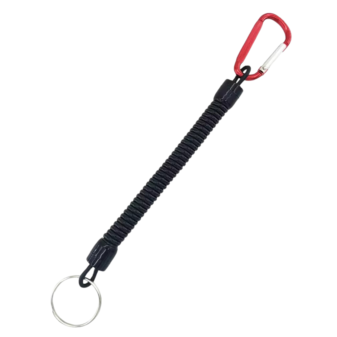 Spring Elastic Rope Keychain & Carabiner - 6 Piece