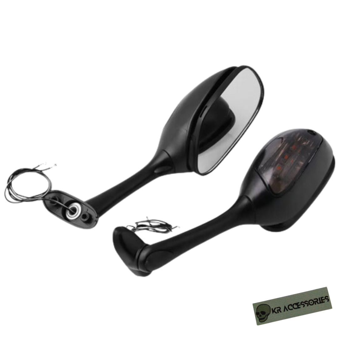 Mirror with LED Indicator Set (Smoke): Suzuki GSX-R600/ 750/ 1000