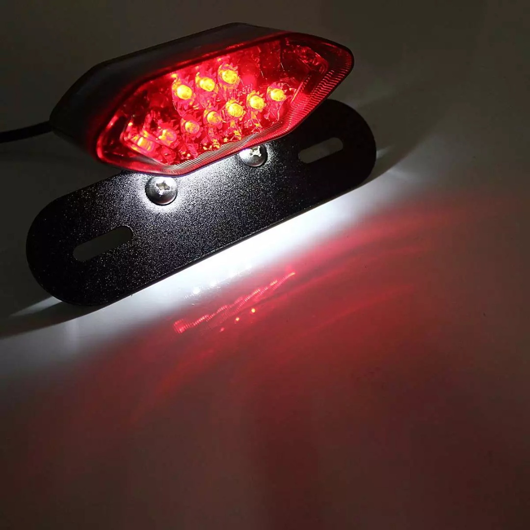 Motorcycle LED Taillight - Number Plate Holder, Indicators and Brake Light