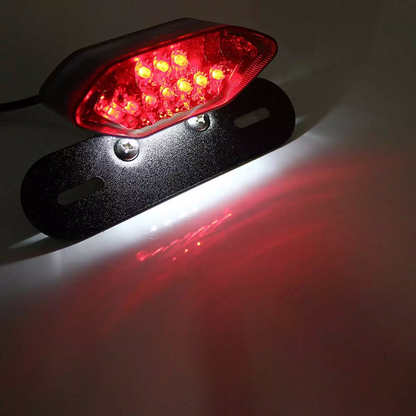 Motorcycle LED Taillight - Number Plate Holder, Indicators and Brake Light
