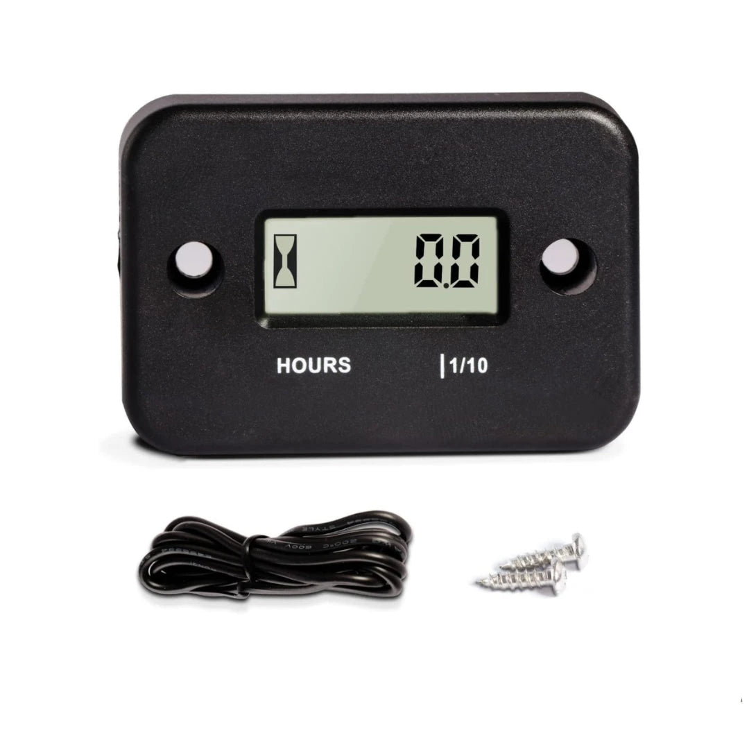 Universal Motorcycle Hour Meter - Black