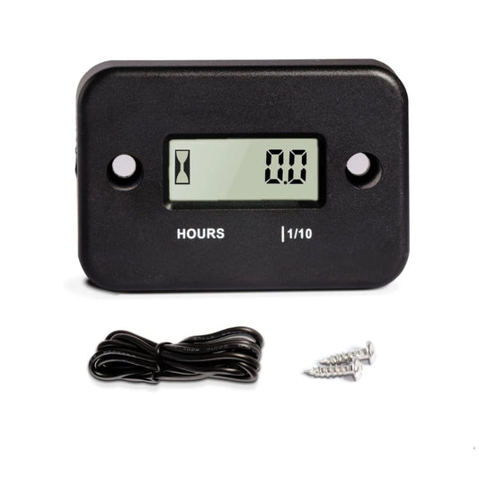Universal Motorcycle Hour Meter - Black