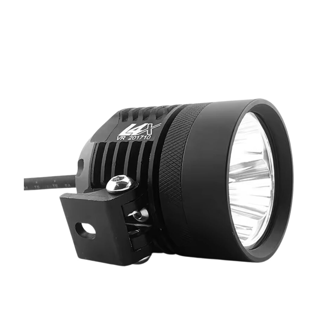 LED Motorcycle Spotlights/Yellow Lens & Wiring Set (40W)