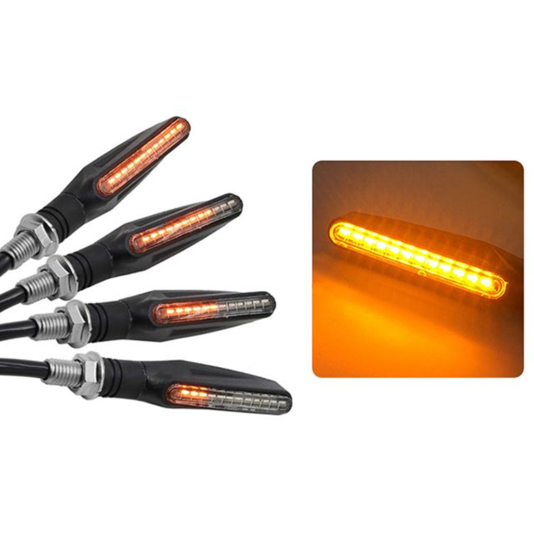 Motorcycle LED Flowing Indicators Set (4-Piece)