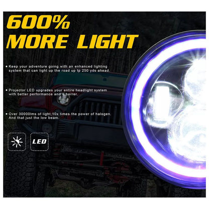 7 Inch Full Ring Round LED Headlight PC-7