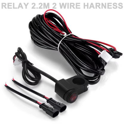 Motorcycle Wiring Harness & Handlebar Switch for Spot Light: (2.2m)