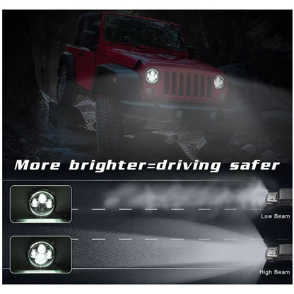 7 Inch Full Ring Round LED Headlight PC-7