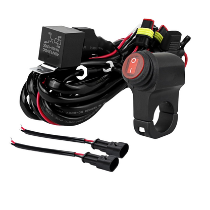 Motorcycle Wiring Harness & Handlebar Switch for Spot Light: (2.2m)