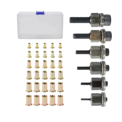 Pneumatic Rivet Tool Nut Thread/ Pull Head Riveting Nut M3-M10 Insert Kit