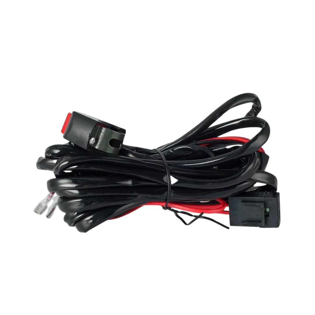 Motorcycle Spotlight Wiring Harness with Handlebar Switch (2-Light)