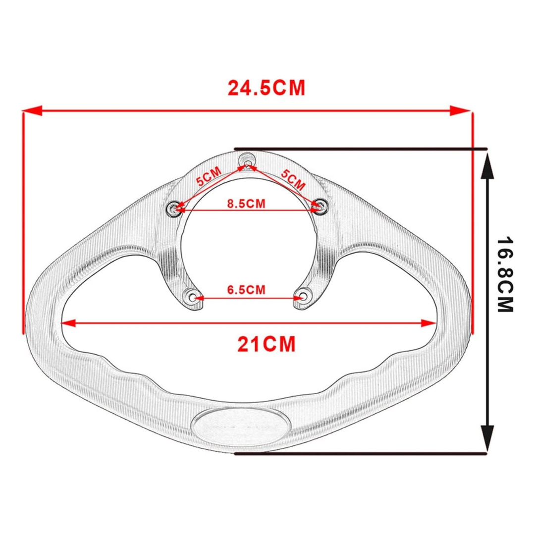MC Passenger Tank Grab Handles Compatible with Yamaha R3/ R6/ R1 & MT-07/ MT-09