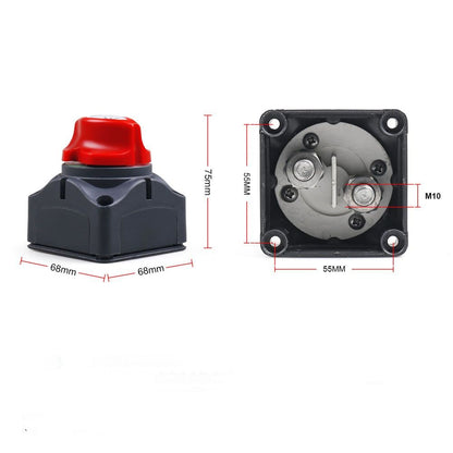 12-48V Marine/RV Battery Disconnect Switch - 90 Rotary Power Kill Switch