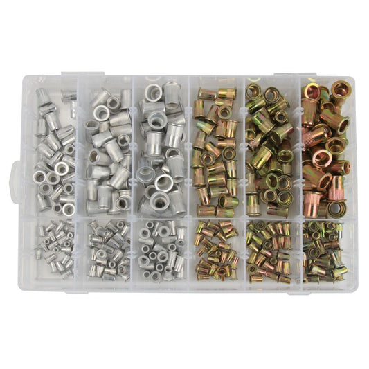 Home Tool DIY Zinc Plated Thread Nut Insert Set of 300 (M3 - M10)