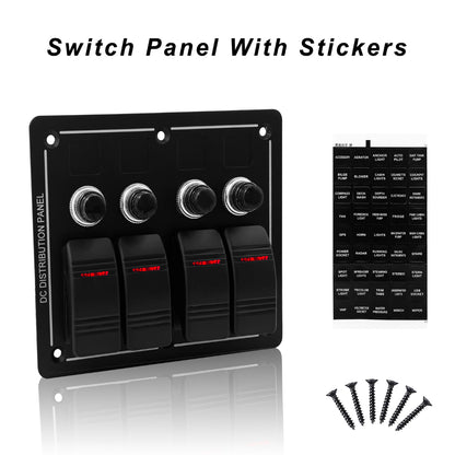 Automotive 4-Switch/ Circuit Breaker Panel