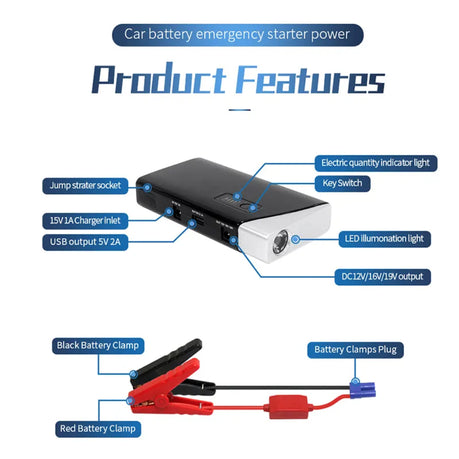 Emergency Jump Start Power Bank (16800mAh)