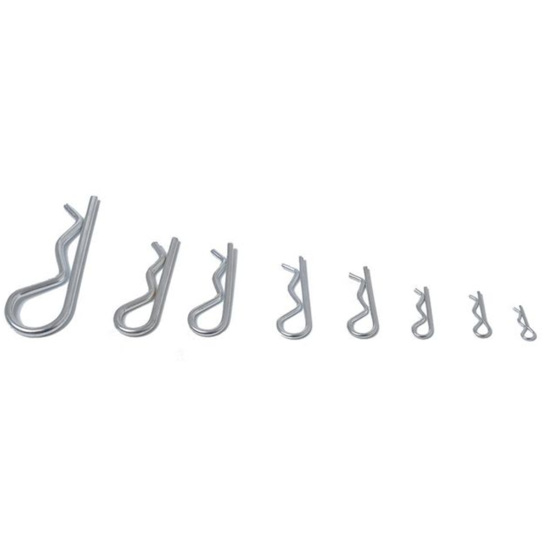 Heavy Duty Zinc Plated Hair Pin Hitch Clip Kit - 180 Pieces