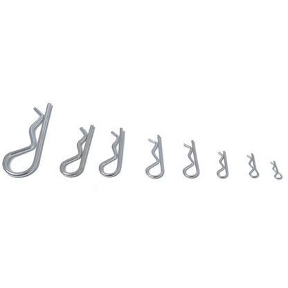 Heavy Duty Zinc Plated Hair Pin Hitch Clip Kit - 180 Pieces