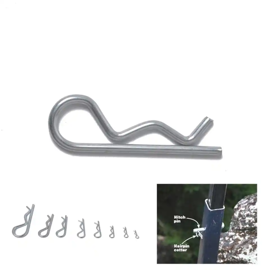 Heavy Duty Zinc Plated Hair Pin Hitch Clip Kit - 180 Pieces