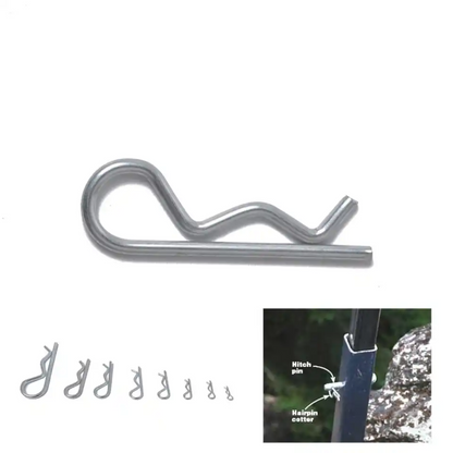 Heavy Duty Zinc Plated Hair Pin Hitch Clip Kit - 180 Pieces