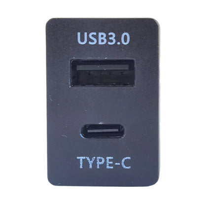 Automotive Dual Port Charger Socket: USB3.0 & Type C Compatible With Toyota Models