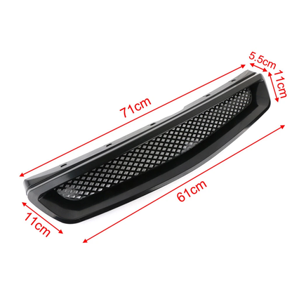 Aftermarket Black Mesh Grill Compatible with Honda Civic (1999-2000)