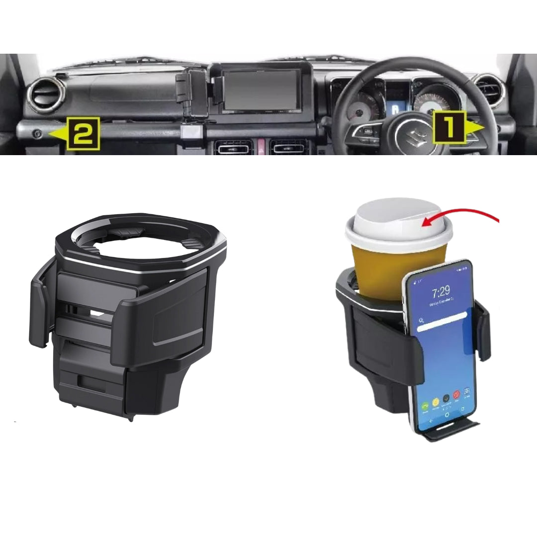 Front Cup & Phone Holder Compatible with Suzuki Jimny 3/5 Door(2019-)