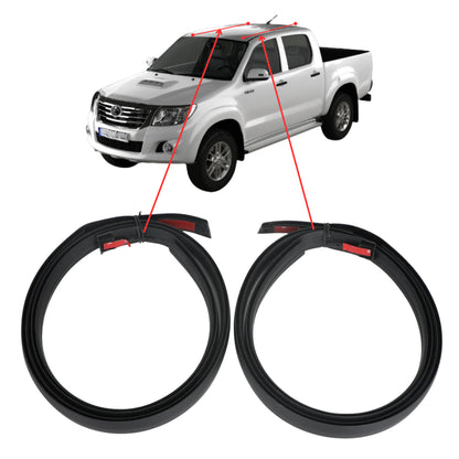 Roof Trim Strip Set Compatible with Toyota Hilux 4-Door (2005-2015)