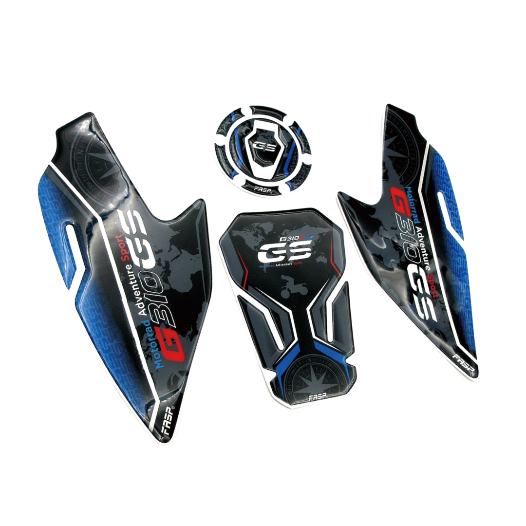Tank, Fuel Cap & Knee Pads Sticker Pad Set: BMW G310GS (2016-)