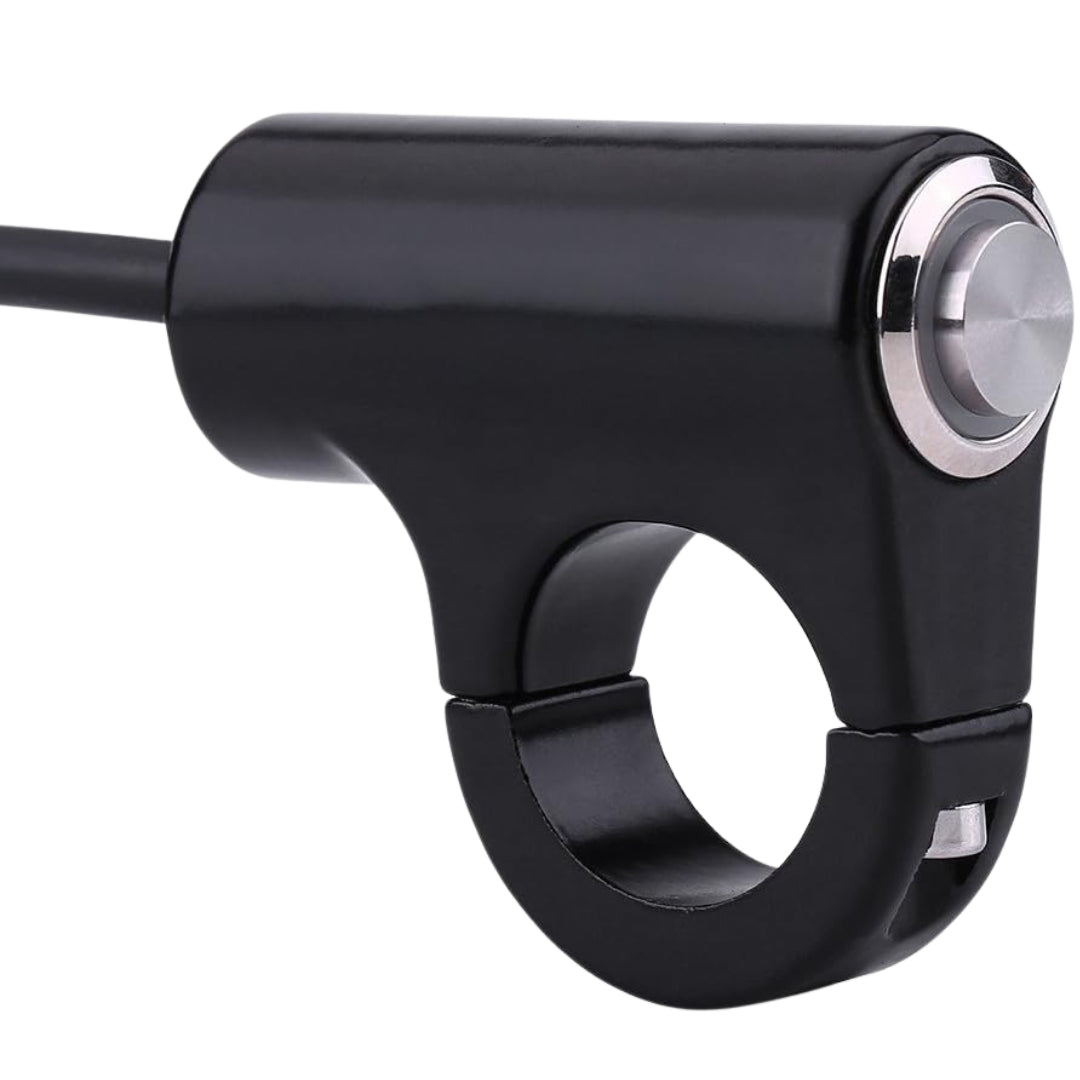 Motorcycle Handlebar Mount Switch with LED Light: 22mm - Blue