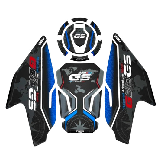 Tank, Fuel Cap & Knee Pads Sticker Pad Set: BMW G310GS (2016-)