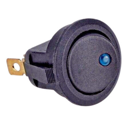 Mini Round On/Off Rocker Toggle Switch 3-Pin with LED (4-Piece)