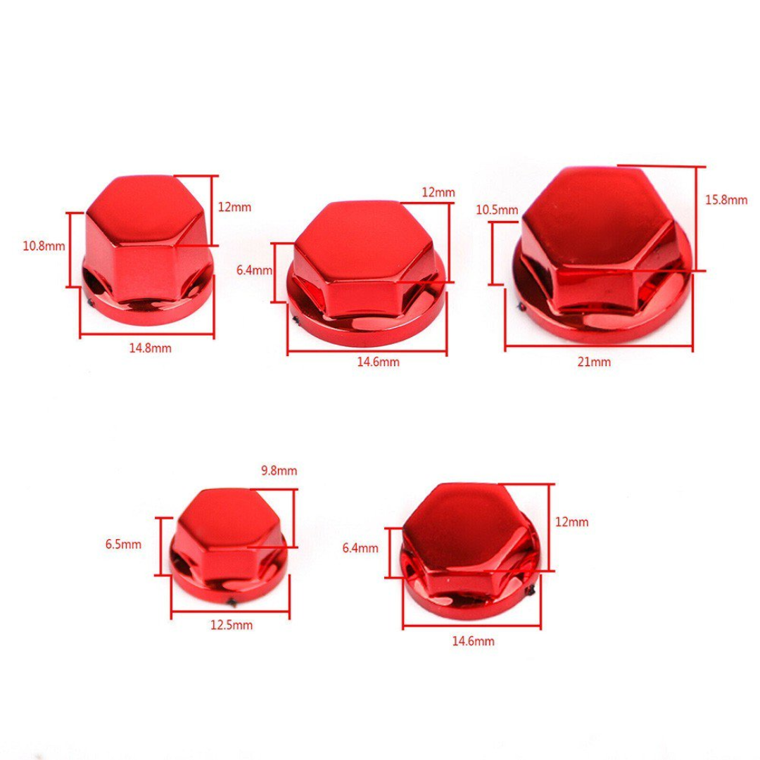 Motorcycle Plastic Bolt Cap Covers (30 Piece)