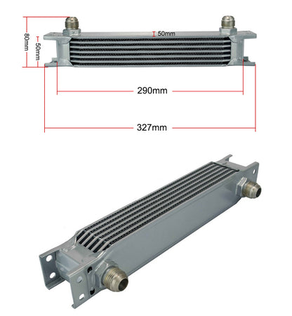 7-Row Car Transmission, Diff Oil Cooler Heatsink - Aluminum