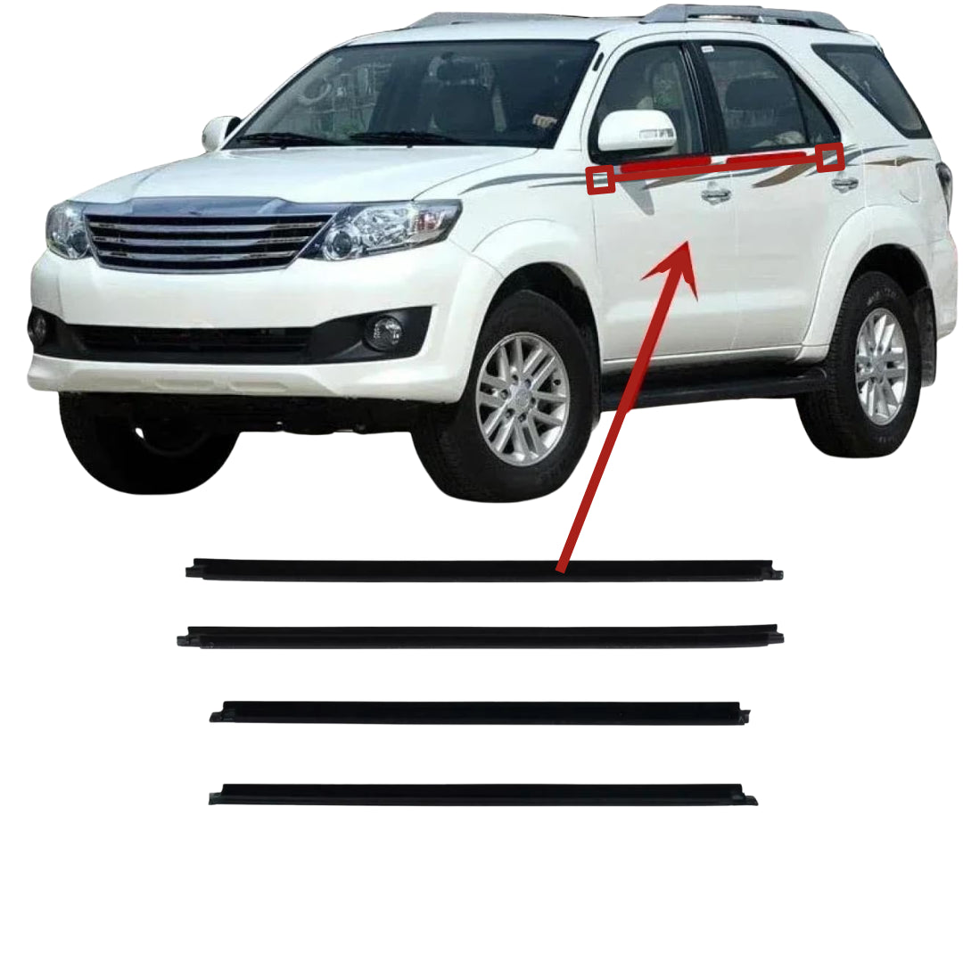 Window Weather Strip Trim Compatible With Toyota Fortuner (2006-2015)