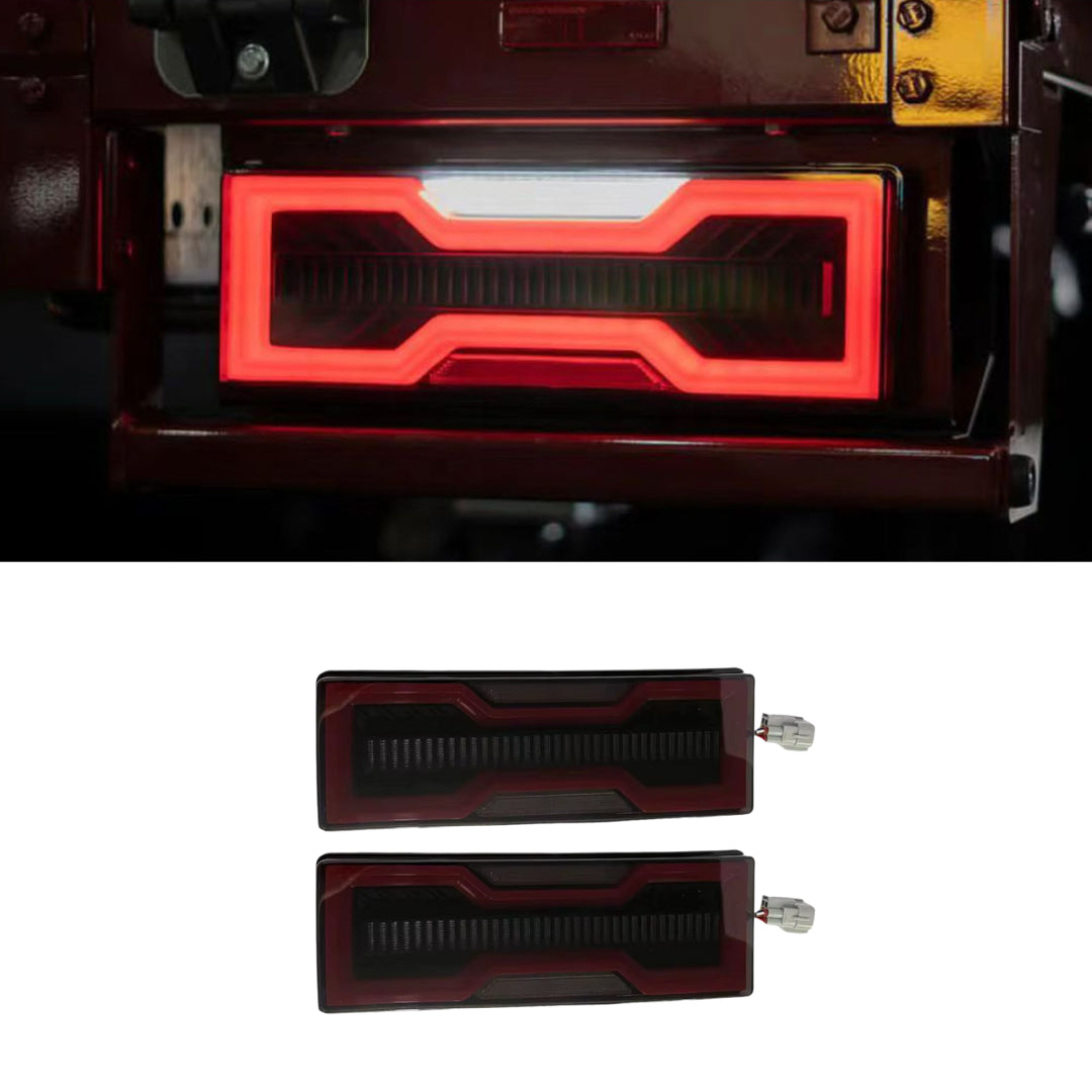 Aftermarket LED Tail Light Set Compatible with Land Cruiser 79 - Smoke Lens