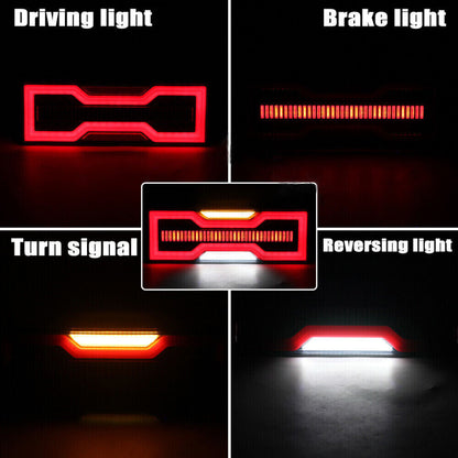 Aftermarket LED Tail Light Set Compatible with Land Cruiser 79 - Smoke Lens