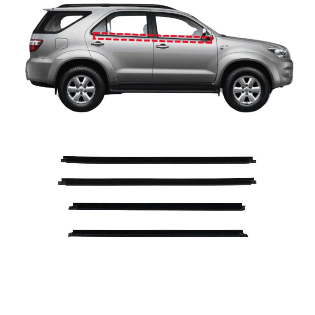 Window Weather Strip Trim Compatible With Toyota Fortuner (2006-2015)