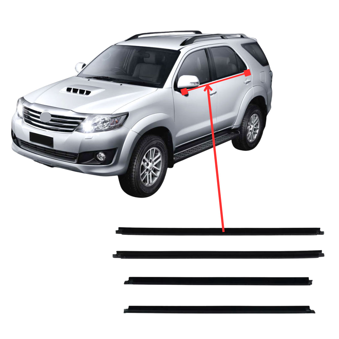 Window Weather Strip Trim Compatible With Toyota Fortuner (2006-2015)