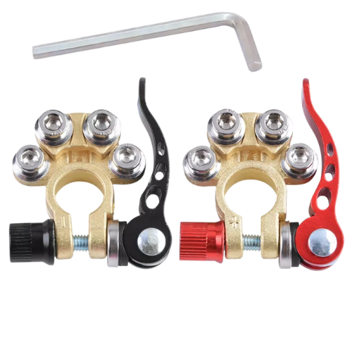 Automotive Battery Terminal Connector with Extra Terminals (Set)