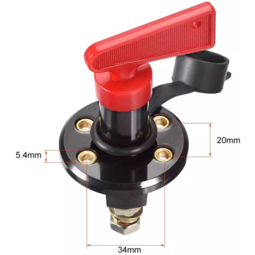 ON-OFF Automotive Marine Battery Isolator Kill Switch (12V/24V)