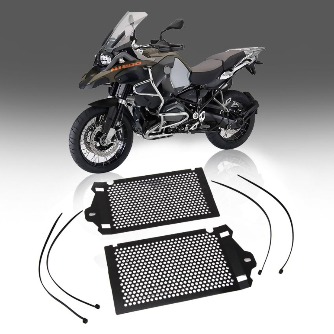 Black Radiator Guard Compatible with BMW R1200GS/A LC