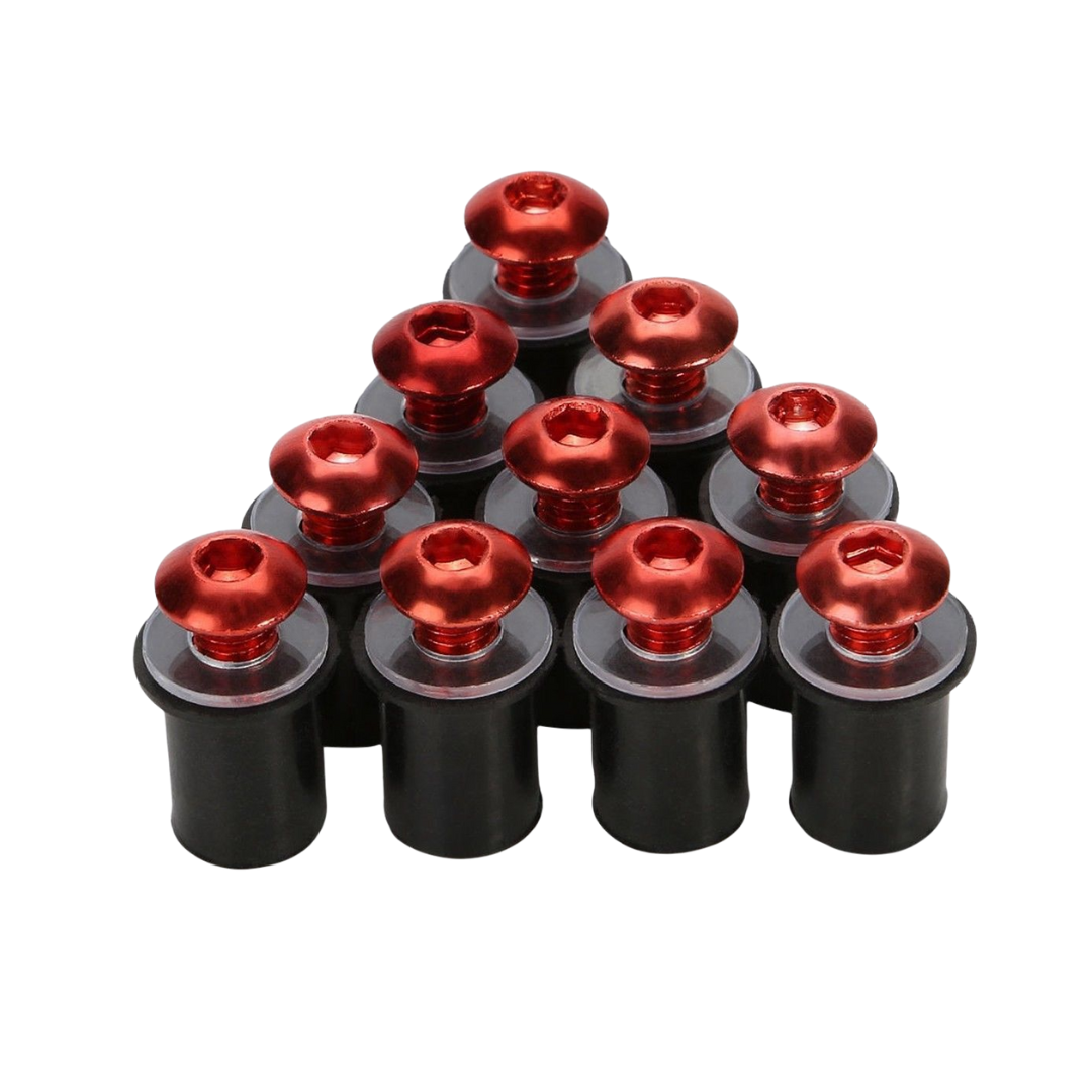 M6 Screen Rubber Well Nuts & Bolts (10-Piece)